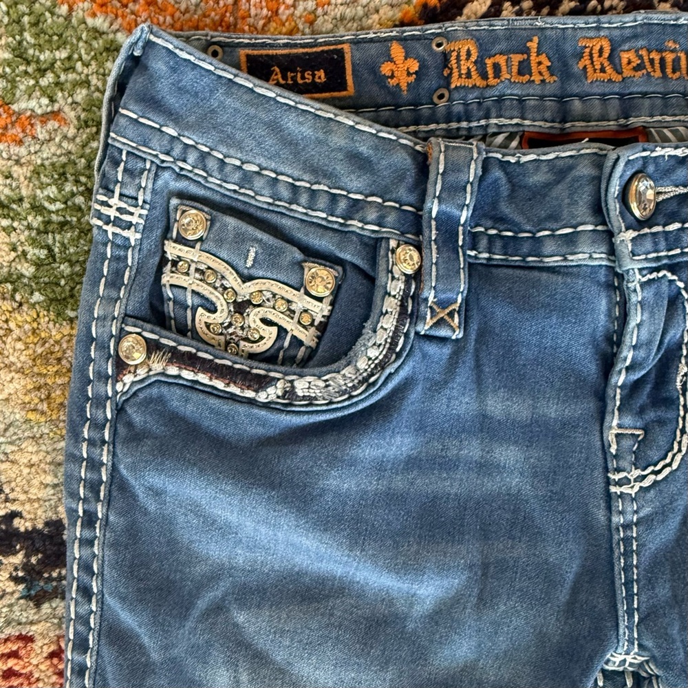 Rock Revival Arisa Rhinestone Embellished Straight Leg Jeans - Picture 3 of 15
